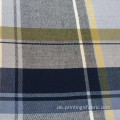 100%Viskosegarn gefärbt feiner Twill -Check -Stoff